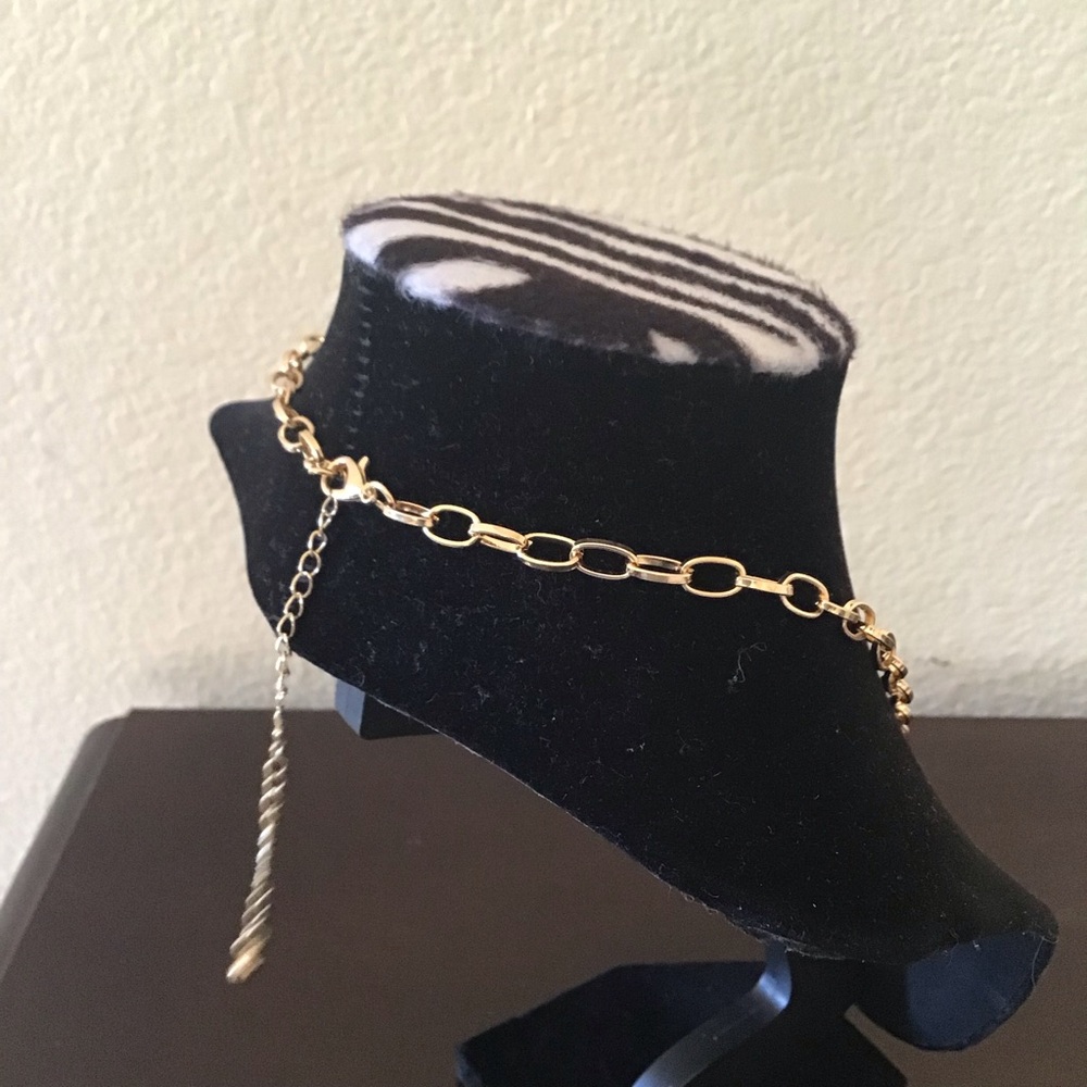 🎁 Tory Burch Logo Charm Link Chain necklace - Picture 3 of 4